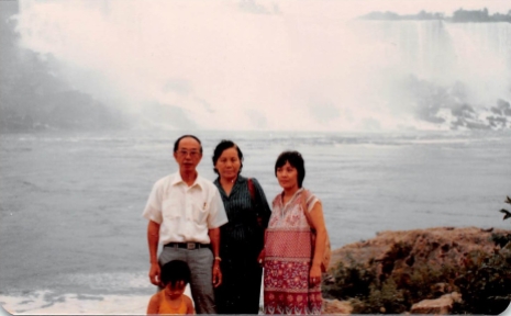July 1981: My maternal grandparents visit, and we take them to Niagara Falls. My mom is super-pregnant here.